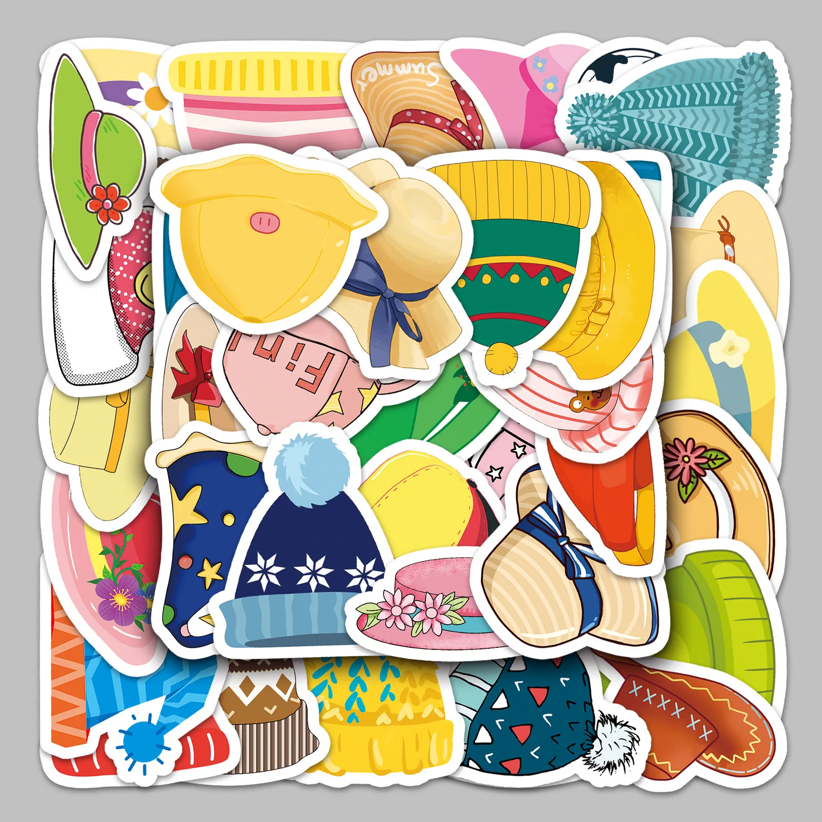 50pcs All Kinds Of Cute Hat Series Graffiti Stickers For Mobile Phone Shell Skateboard Decorative Stickers DIY Toy Sticker Pack
50pcs All Kinds Of Cute Hat Series Graffiti Stickers For Mobile Phone Shell Skateboard Decorative Stickers DIY Toy Sticker Pack