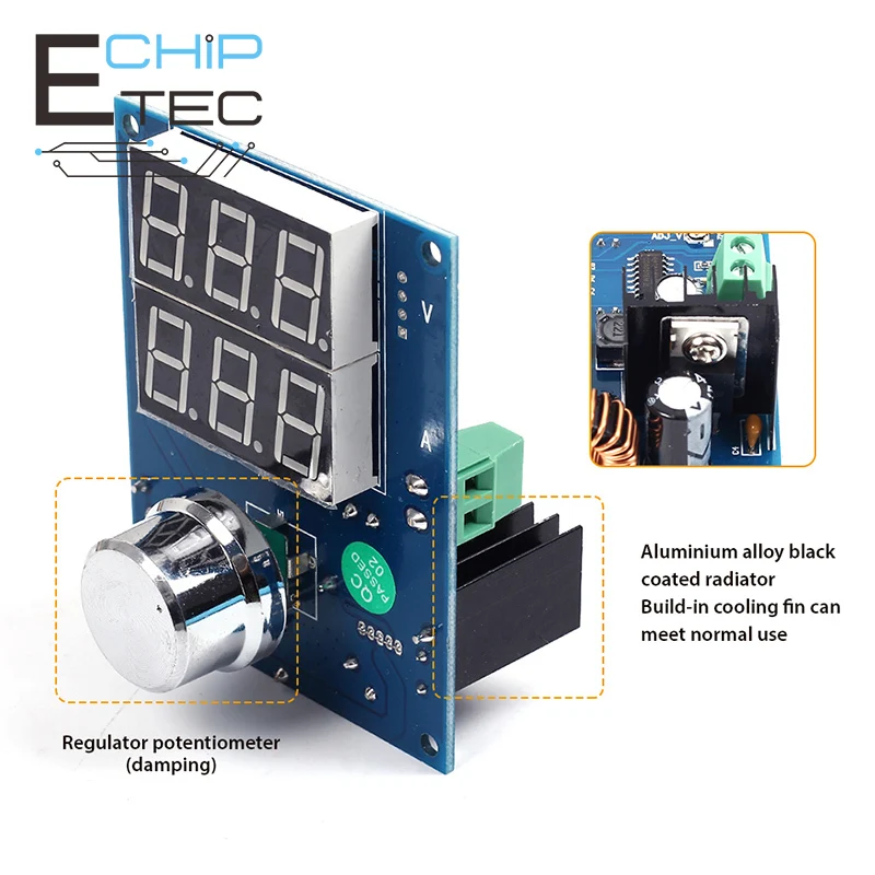XH-M403 Digital Voltage Current Regulator XL4016 High Power 8A DC Regulator 12V 24V
XH-M403 Digital Voltage Current Regulator XL4016 High Power 8A DC Regulator 12V 24V