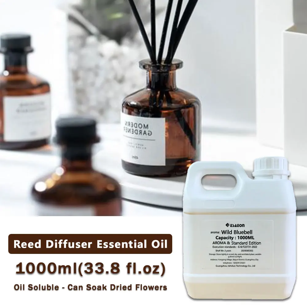 ESAEON 1000ml (33.8 fl.oz) Wild Bluebell/Cedar Essential Oil - For Hotel/Bar/Toilet/Office Reed Diffuser & Fireless Aromatherapy
ESAEON 1000ml (33.8 fl.oz) Wild Bluebell/Cedar Essential Oil - For Hotel/Bar/Toilet/Office Reed Diffuser & Fireless Aromatherapy