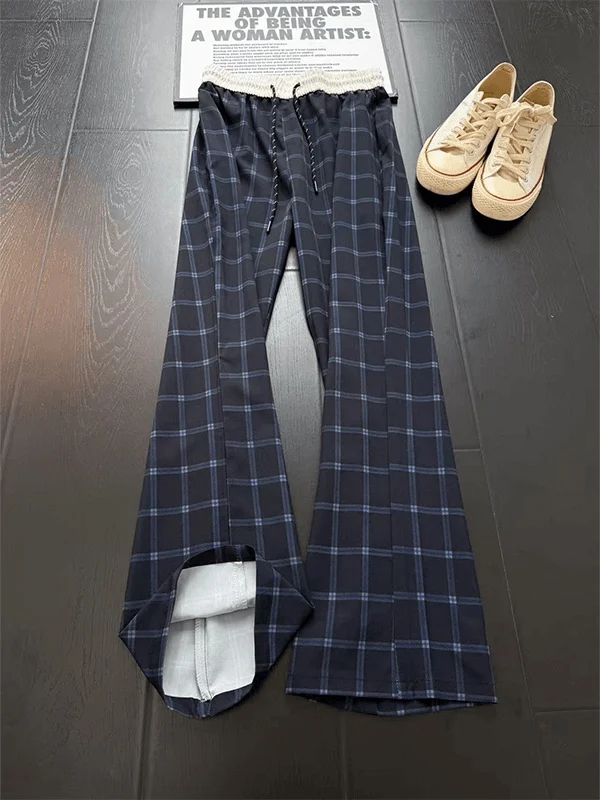 Cleanfit Slimming Light Blue American Plaid Pants Men Summer Thin Straight Leg Sport Casual Trousers mid Waist Polyester Fiber
Cleanfit Slimming Light Blue American Plaid Pants Men Summer Thin Straight Leg Sport Casual Trousers mid Waist Polyester Fiber