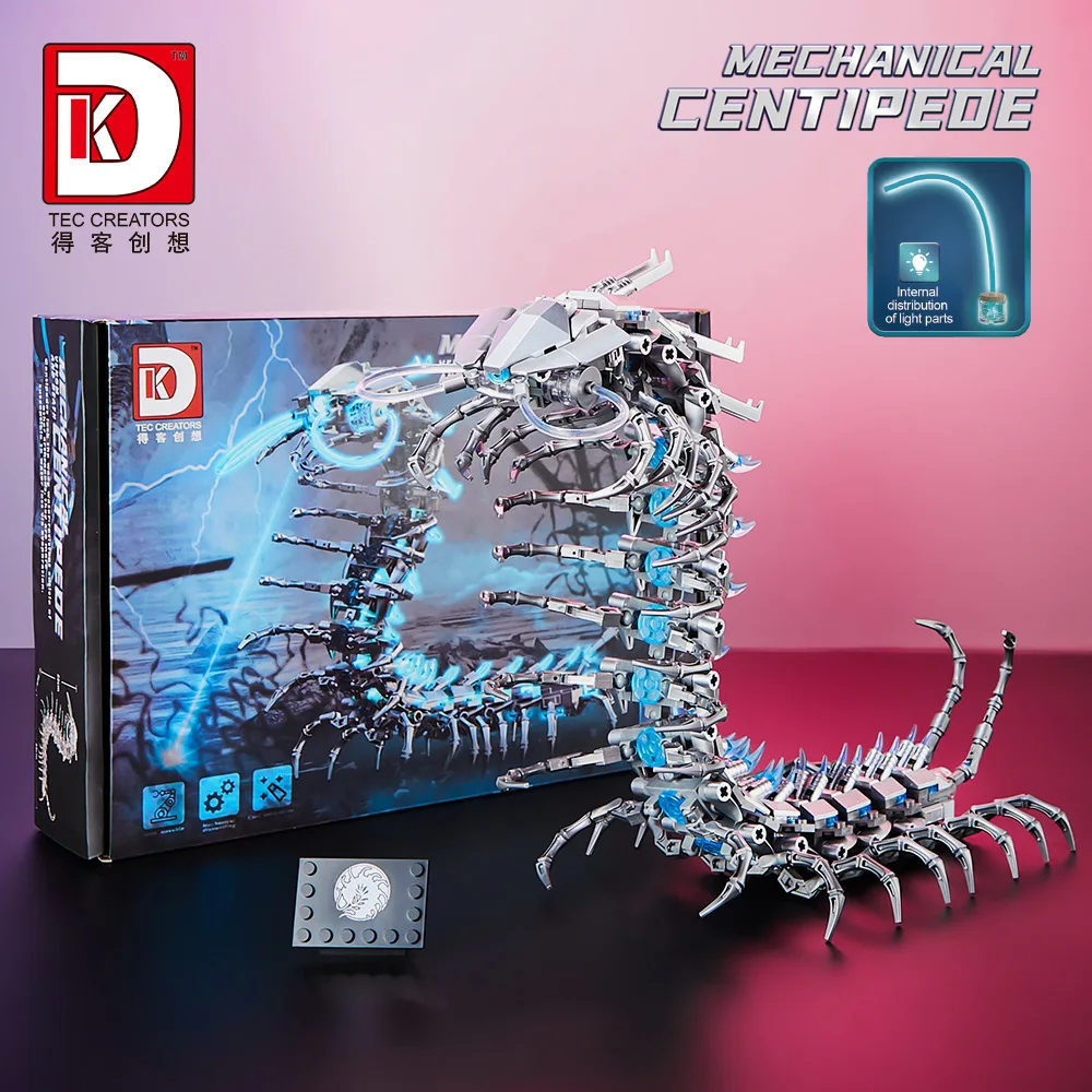 698PCS MOC Mech Centipede Mechanical Model Puzzle Building Blocks Birthday Gift Small Particle with Block Light Educatinal Toy
698PCS MOC Mech Centipede Mechanical Model Puzzle Building Blocks Birthday Gift Small Particle with Block Light Educatinal Toy