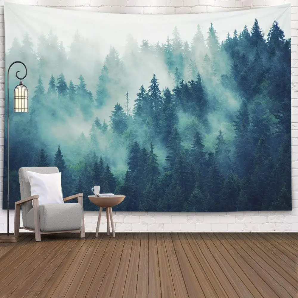 Misty Pine Tree Tapestry Wall Hanging, 80x60 Inch Green Nature Art for Living Room, Bedroom, Dorm Decor
Misty Pine Tree Tapestry Wall Hanging, 80x60 Inch Green Nature Art for Living Room, Bedroom, Dorm Decor