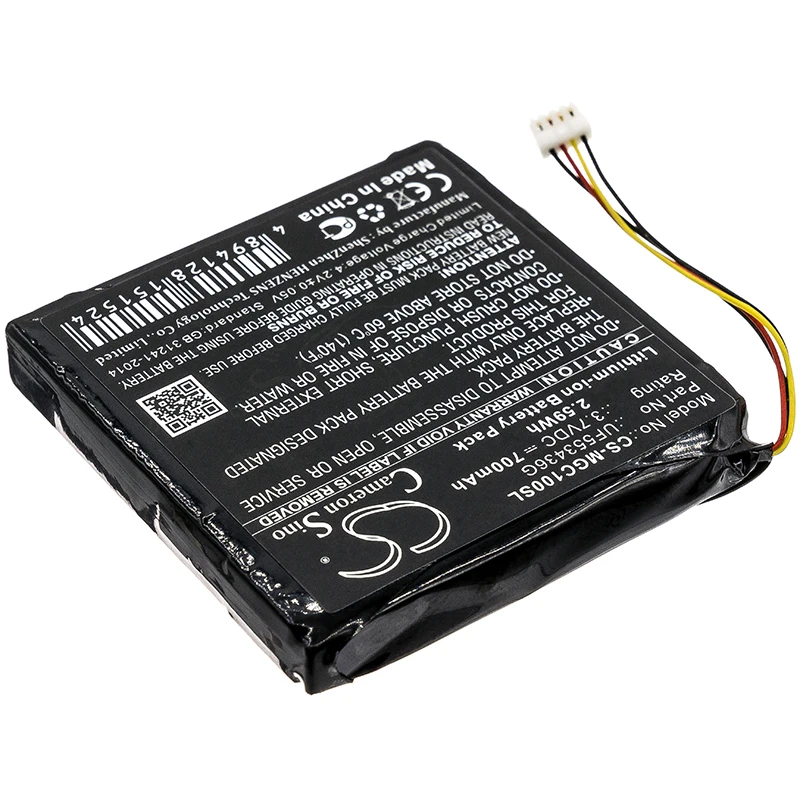 Cameron Sino 700mAh GPS, Navigator Battery ER-009311,UF553436G for Magellan Cyclo 100,Cyclo100
Cameron Sino 700mAh GPS, Navigator Battery ER-009311,UF553436G for Magellan Cyclo 100,Cyclo100