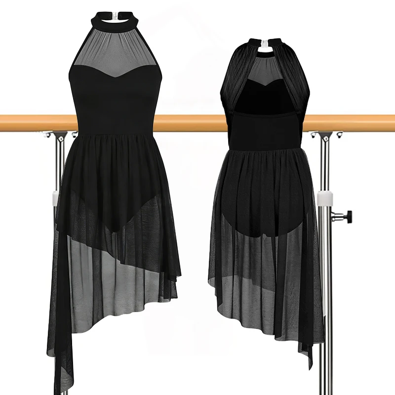 Women lyrical dance costume for adult sleeveless lyrical Contemporary Dance Dress Asymmetric Flowy Ballet Dancewear
Women lyrical dance costume for adult sleeveless lyrical Contemporary Dance Dress Asymmetric Flowy Ballet Dancewear