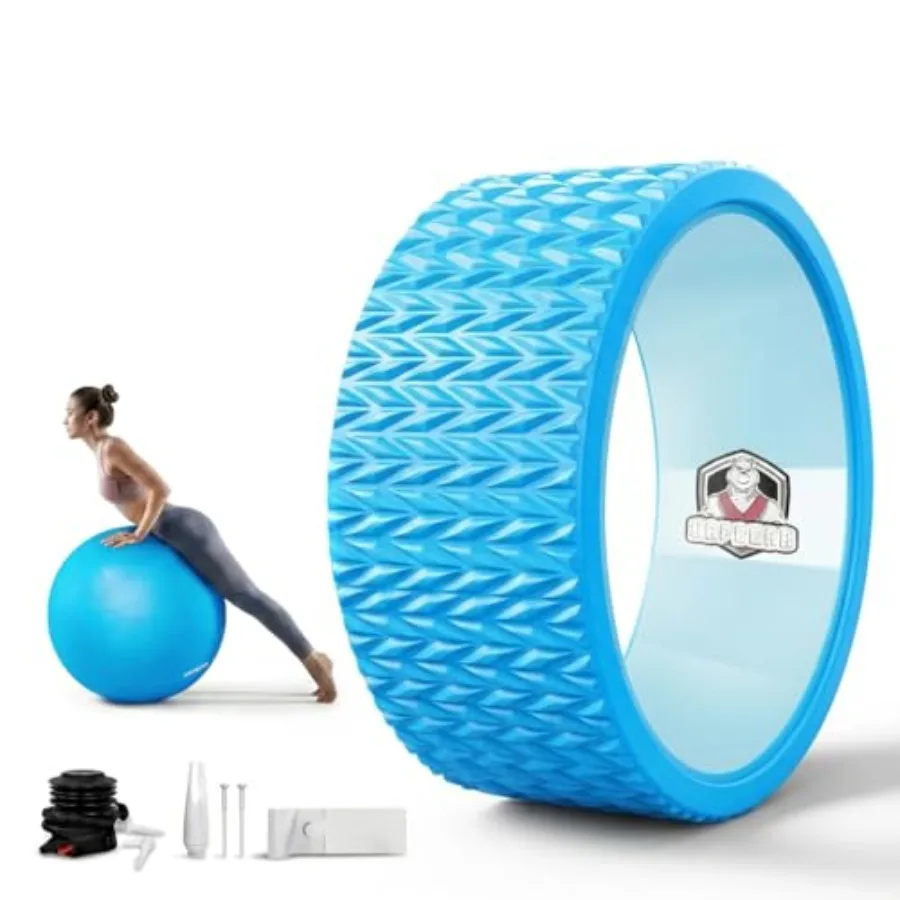 Back Roller - Yoga Wheel Set with 26'' Exercise Ball 12'' PP Inner Core Spine Alignment Tool for Back Pain Relief Core Strength
Back Roller - Yoga Wheel Set with 26'' Exercise Ball 12'' PP Inner Core Spine Alignment Tool for Back Pain Relief Core Strength