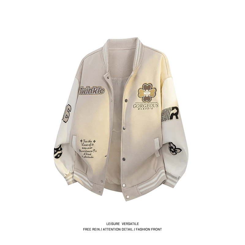 Spring and Autumn Outdoor Couple Cycling Sports Loose Comfortable Jacket Comfortable Trendy Sports Leisure Baseball Jacket
Spring and Autumn Outdoor Couple Cycling Sports Loose Comfortable Jacket Comfortable Trendy Sports Leisure Baseball Jacket