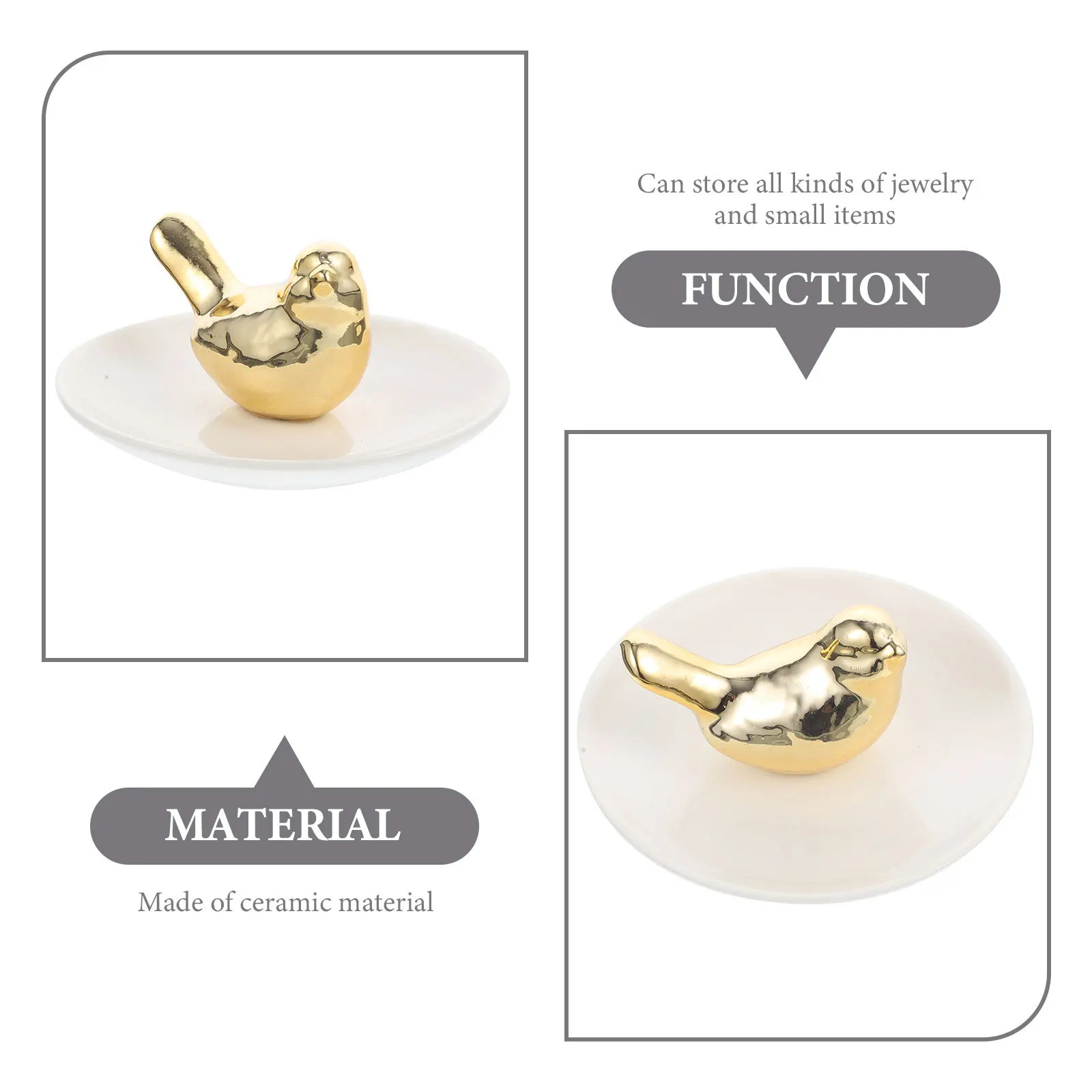 Ceramic Bird Shape Jewelry Tray Desktop Trinket Dish Ring Holder Small Decorative Jewelry Plate Small Dish Trinket Storage Plate
Ceramic Bird Shape Jewelry Tray Desktop Trinket Dish Ring Holder Small Decorative Jewelry Plate Small Dish Trinket Storage Plate