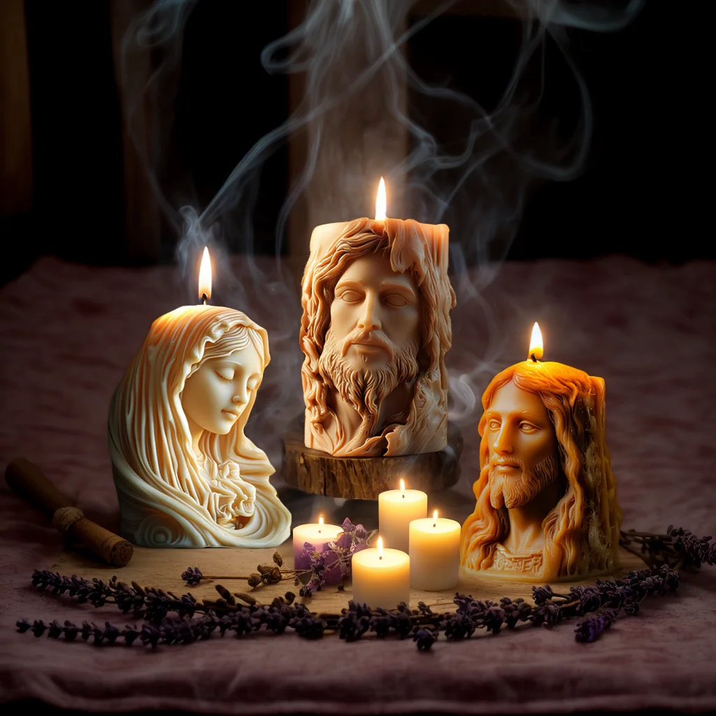 DIY Silicone Molds for Scented Candles 3D Saint Icon Series Handmade Resin Plaster Soap Candle Mold Silicone Making Supplies
DIY Silicone Molds for Scented Candles 3D Saint Icon Series Handmade Resin Plaster Soap Candle Mold Silicone Making Supplies