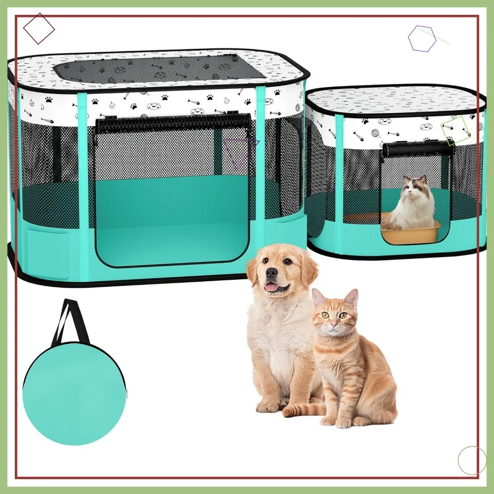 Портативный складной вольер для кошек, усиленный вольер для котят и собак с 8-ю стойками, для домашних животных (для использования в помещении и на улице), складная палатка-клетка (32x24x22 дюйма)
Портативный складной вольер для кошек, усиленный вольер для котят и собак с 8-ю стойками, для домашних животных (для использования в помещении и на улице), складная палатка-клетка (32x24x22 дюйма)