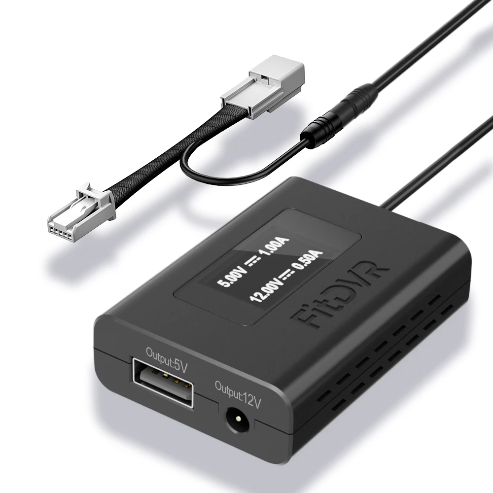 FitDVR Dash Camera Power Adapter (5-Pin) for Toyota with Auto-dimming Rearview mirro, LED display, USB Power Source,D3-066
FitDVR Dash Camera Power Adapter (5-Pin) for Toyota with Auto-dimming Rearview mirro, LED display, USB Power Source,D3-066