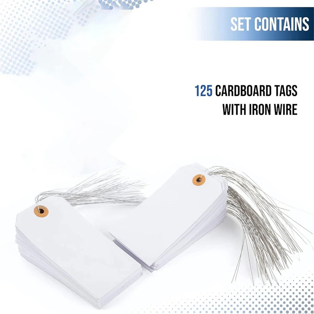 125 Pcs Hang Tags with Reinforced Eyelet and Wire, Pre-Attached Wire Cardboard for Labeling Price 4 3/4 X 2 3/8 Inch HOT
125 Pcs Hang Tags with Reinforced Eyelet and Wire, Pre-Attached Wire Cardboard for Labeling Price 4 3/4 X 2 3/8 Inch HOT