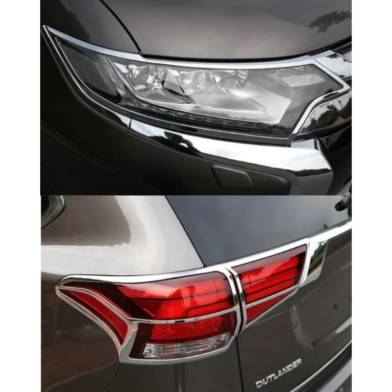 Car accessories ABS Chrome Front + Rear headlight Lamp Cover trim For Mitsubishi Outlander 2016-2019 Car styling
Car accessories ABS Chrome Front + Rear headlight Lamp Cover trim For Mitsubishi Outlander 2016-2019 Car styling