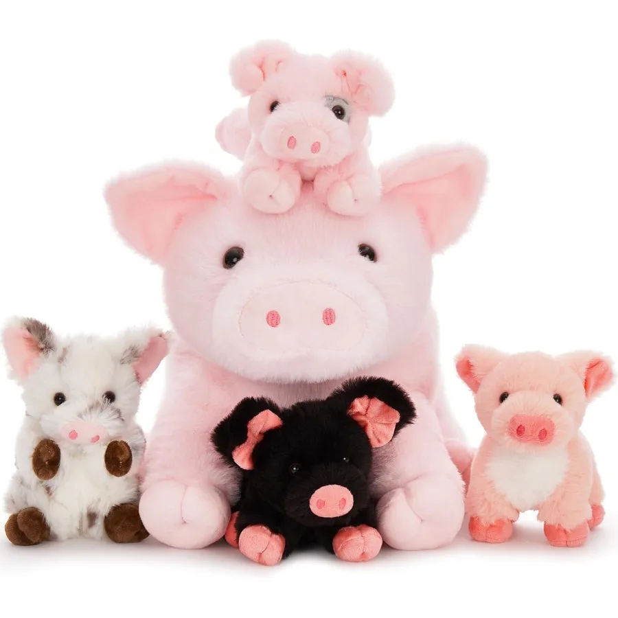 5 шт. чучело свиньи, 16-дюймовый плюшевый плюшевый поросенок для мамы и свиньи с 4 мягкими приятными плюшевыми детскими поросенками в животе мамы, свиньи, каваи, Рождество B
5 шт. чучело свиньи, 16-дюймовый плюшевый плюшевый поросенок для мамы и свиньи с 4 мягкими приятными плюшевыми детскими поросенками в животе мамы, свиньи, каваи, Рождество B