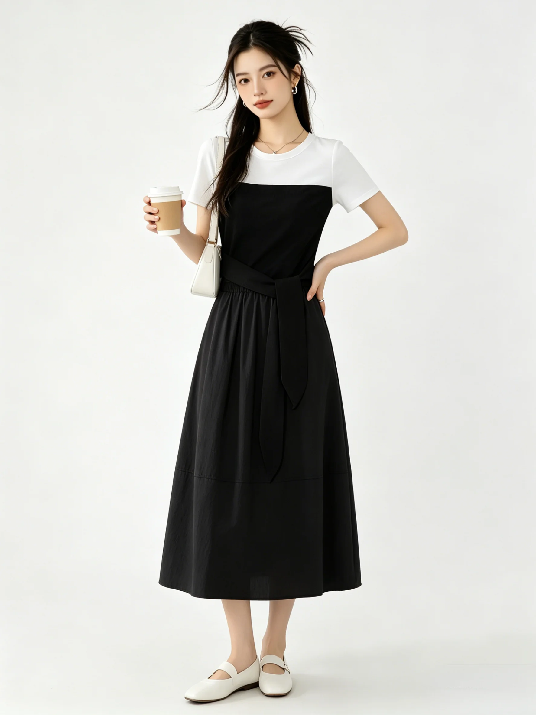 Casual Chic Short T-shirt Skirt Set Color Block Strap Design A-Line Skirt Breathable Summer Fashion Anti-Aging Ensemble
Casual Chic Short T-shirt Skirt Set Color Block Strap Design A-Line Skirt Breathable Summer Fashion Anti-Aging Ensemble