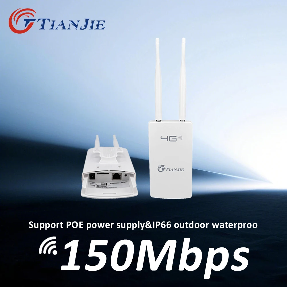 TIANJIE CPE905 Outdoor 4G Router with SlM Slot,300Mbps High Speed,lP66 Weatherproof,Sim Card Router Support for Security Camera
TIANJIE CPE905 Outdoor 4G Router with SlM Slot,300Mbps High Speed,lP66 Weatherproof,Sim Card Router Support for Security Camera