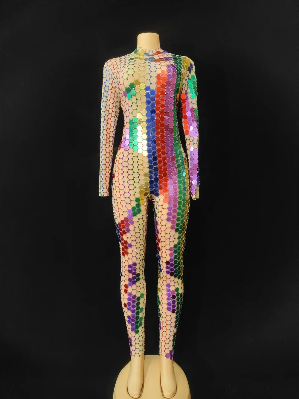 Rhinestones Jumpsuit long Sleeves Stretch Sexy Bodysuit Women Birthday Stage play Celebrate Dress Dancer Party Show Dress
Rhinestones Jumpsuit long Sleeves Stretch Sexy Bodysuit Women Birthday Stage play Celebrate Dress Dancer Party Show Dress