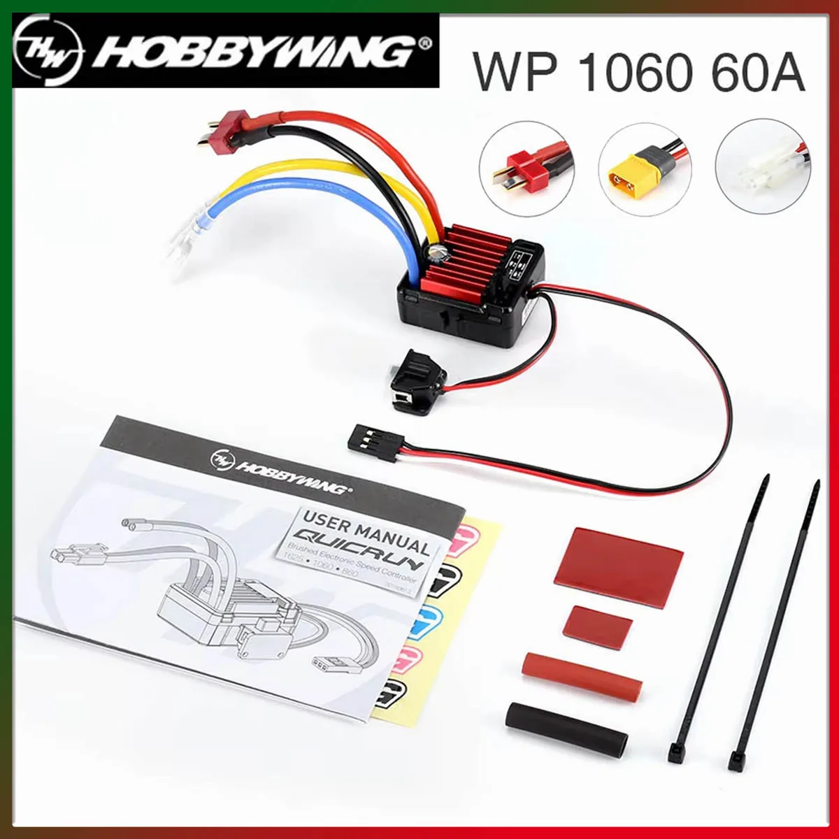 HOBBYWING QuicRun 1060 60A Электронный регулятор скорости Матовый ESC для 1/10 RC автомобиля Грузовик Гусеничный двигатель 540 550 HB Axial Wltoys
HOBBYWING QuicRun 1060 60A Электронный регулятор скорости Матовый ESC для 1/10 RC автомобиля Грузовик Гусеничный двигатель 540 550 HB Axial Wltoys