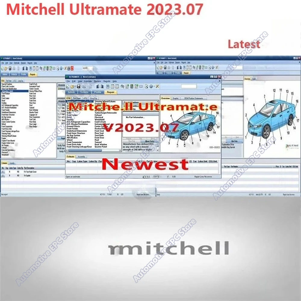 Latest Mitchel Ultramate 2023.07 Car Maintenance Tools obd2 scanner tools COMPLETE ADVANCED ESTIMATING SYSTEM+Patch for Unexpire
Latest Mitchel Ultramate 2023.07 Car Maintenance Tools obd2 scanner tools COMPLETE ADVANCED ESTIMATING SYSTEM+Patch for Unexpire