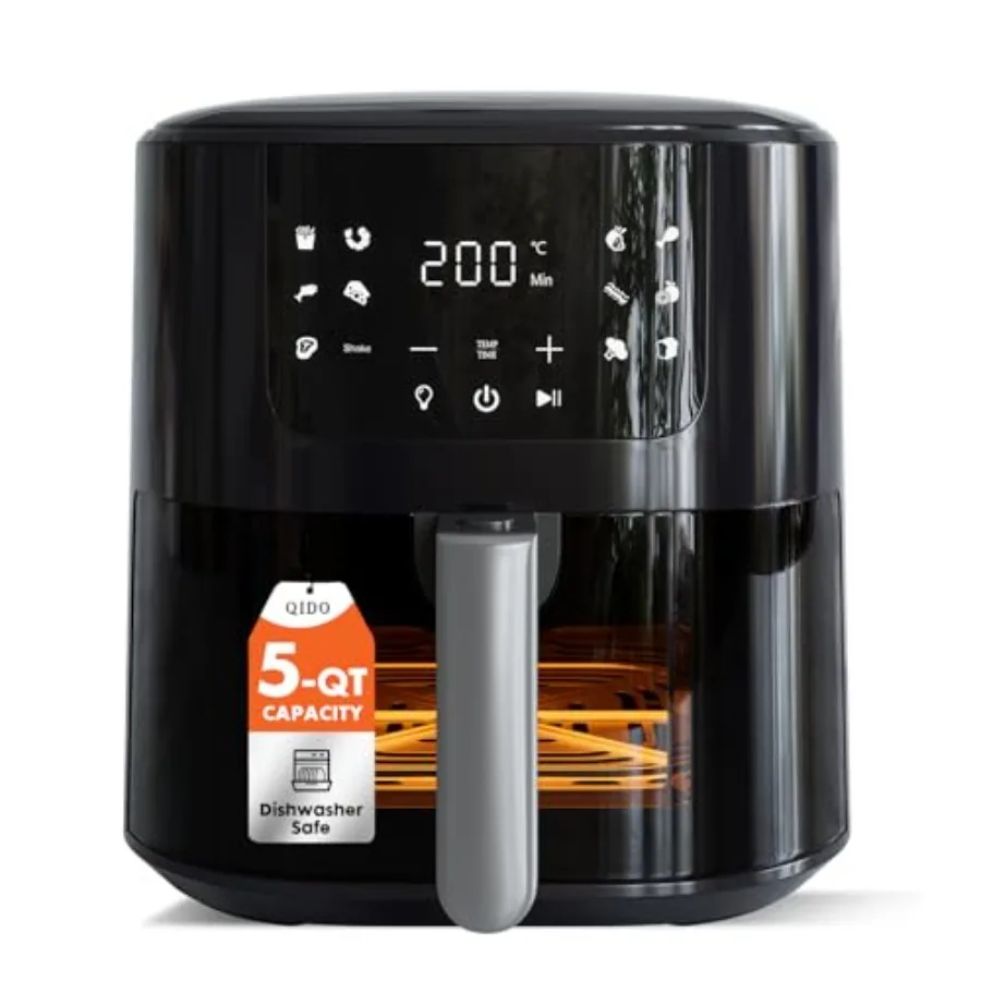 Компактная аэрофритюрница 5 QT для быстрого приготовления блюд за считанные минуты, точный нагрев 180-450°F, смотровое окно, сенсорное управление, автоматические программы
Компактная аэрофритюрница 5 QT для быстрого приготовления блюд за считанные минуты, точный нагрев 180-450°F, смотровое окно, сенсорное управление, автоматические программы