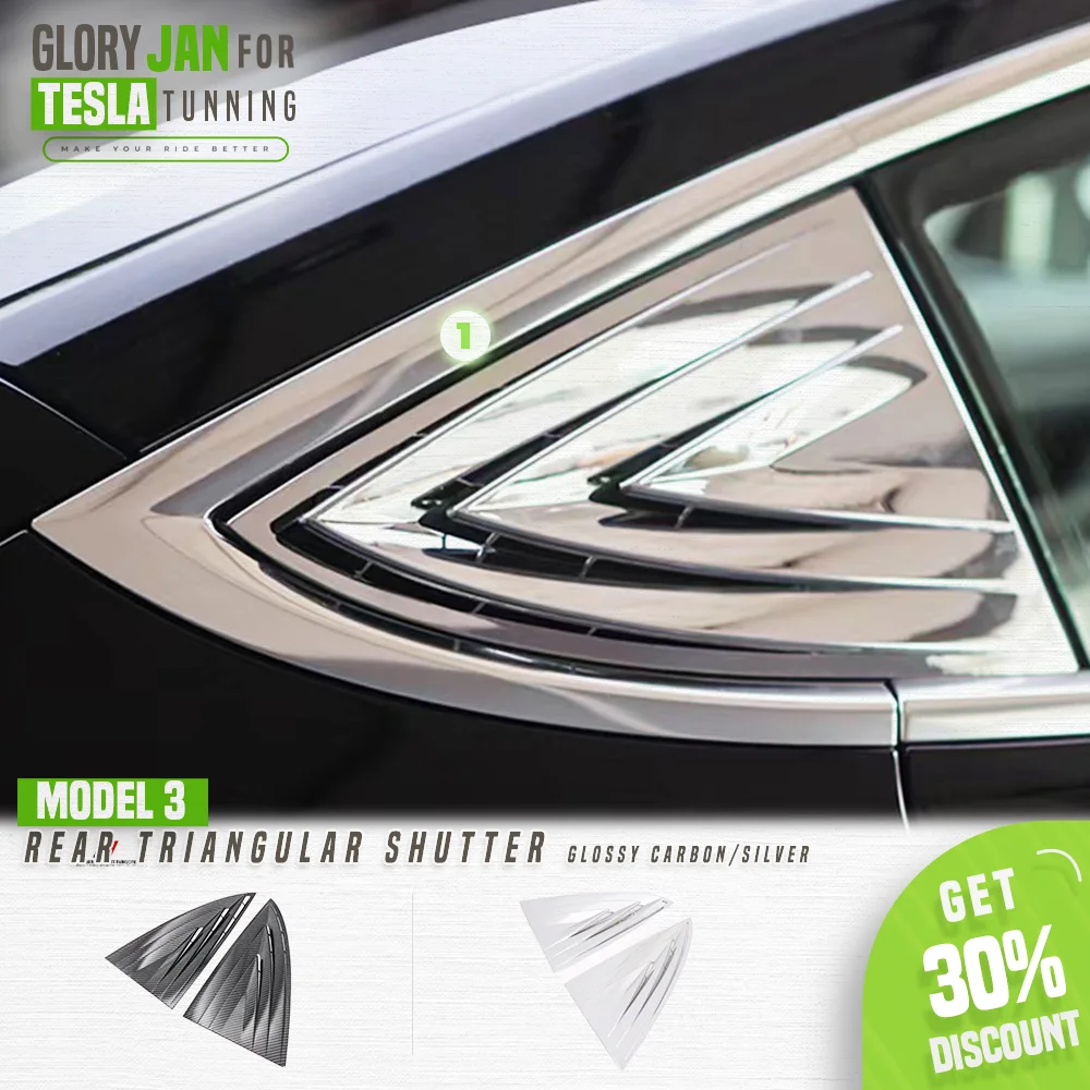 Rear triangular Shade For Tesla Model 3 carbon fiber pattern patch bright Tesla 2017-2023 exterior modification accessories
Rear triangular Shade For Tesla Model 3 carbon fiber pattern patch bright Tesla 2017-2023 exterior modification accessories