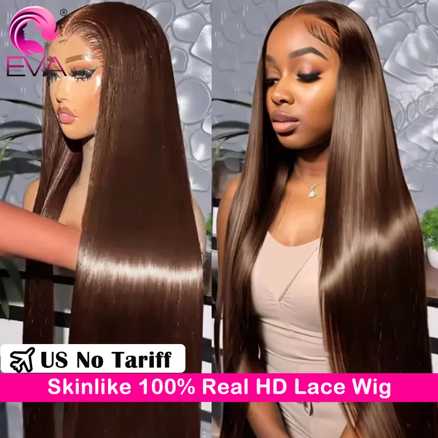 Chocolate Brown Straight 13x4 13x6 Hd Lace Frontal Wig Brazilian Colored 5x5 HD Lace Closure Wig For Women Preplucked 30 36 Inch
Chocolate Brown Straight 13x4 13x6 Hd Lace Frontal Wig Brazilian Colored 5x5 HD Lace Closure Wig For Women Preplucked 30 36 Inch