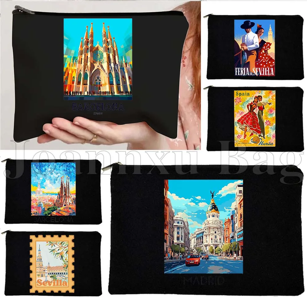Vintage Seville Malaga Barcelona Spain Pop Art Travel Print Gifts Canvas Cosmetic Bag Makeup Toilet Bag Pencil Case Zipper Pouch
Vintage Seville Malaga Barcelona Spain Pop Art Travel Print Gifts Canvas Cosmetic Bag Makeup Toilet Bag Pencil Case Zipper Pouch