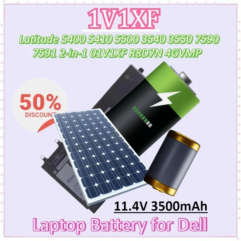 1V1XF 11,4 В 3500 мАч аккумулятор для ноутбука Dell Latitude 5400 5410 5500 3540 3550 Inspiron 7590 7591 2-в-1 01V1XF R8D7N 4GVMP
1V1XF 11,4 В 3500 мАч аккумулятор для ноутбука Dell Latitude 5400 5410 5500 3540 3550 Inspiron 7590 7591 2-в-1 01V1XF R8D7N 4GVMP