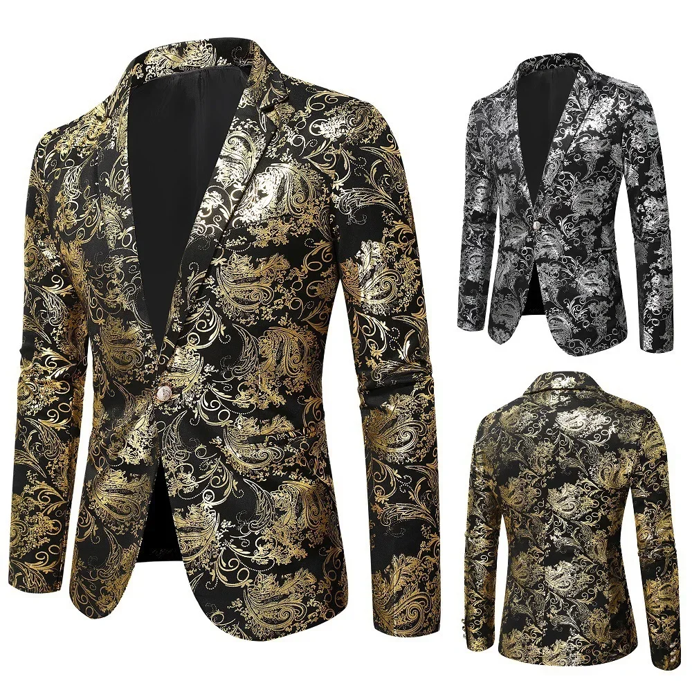 Men's Suit Autumn and Winter New Korean Version Slim Fit Hot Stamped Print Suit Dress Performance Dress Men's Coat
Men's Suit Autumn and Winter New Korean Version Slim Fit Hot Stamped Print Suit Dress Performance Dress Men's Coat
