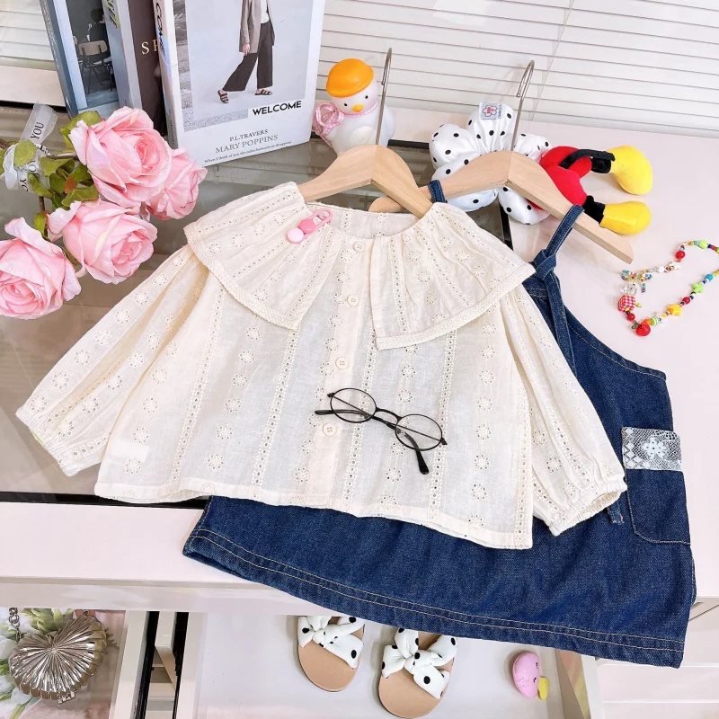Girls2025Spring and Autumn New Children's Clothing for Girls Cute Fashion Denim Suspender Dress with Lace Shirt Two-Piece Set
Girls2025Spring and Autumn New Children's Clothing for Girls Cute Fashion Denim Suspender Dress with Lace Shirt Two-Piece Set