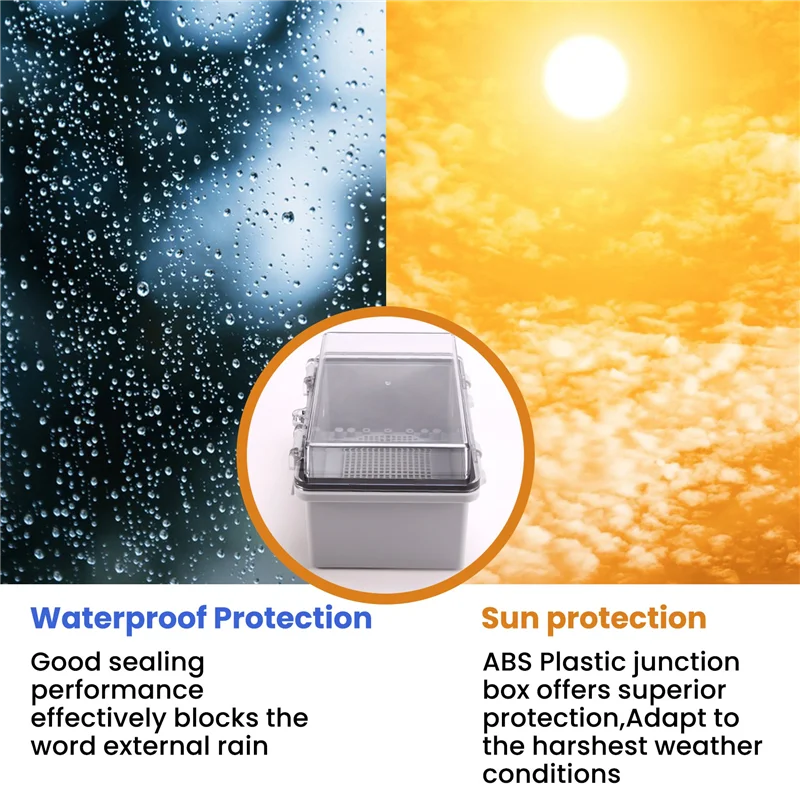 AB33-Waterproof Gray Cover Enclosure Junction Box ABS Plastic Outdoor Waterproof Electrical Boxjunction Box 210X130x110mm
AB33-Waterproof Gray Cover Enclosure Junction Box ABS Plastic Outdoor Waterproof Electrical Boxjunction Box 210X130x110mm