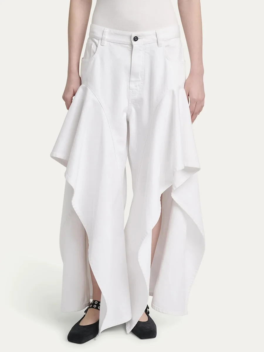 traf 2025 women's summer jeans pure cotton ruffles casual high waist women's trousers y2k New high quality high street pants bra
traf 2025 women's summer jeans pure cotton ruffles casual high waist women's trousers y2k New high quality high street pants bra