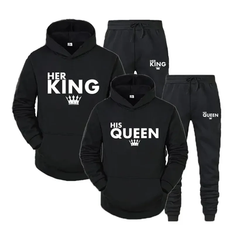 Lover Your Queen or Your King Print Couple Tracksuit Hoodie set Casual hoodie + hoodie 2 sets2024
Lover Your Queen or Your King Print Couple Tracksuit Hoodie set Casual hoodie + hoodie 2 sets2024
