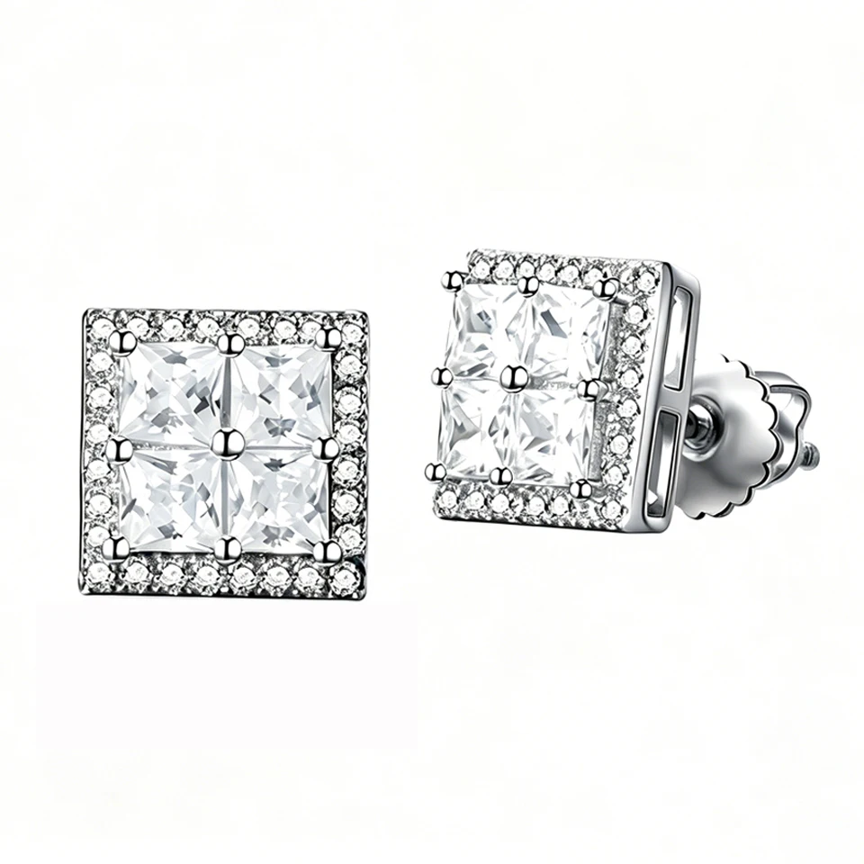 VANAXIN Luxury Tone Square Cut Zircon Stud Earrings Hypoallergenic Halo Earrings for Women Elegant Wedding Daily Jewelry
VANAXIN Luxury Tone Square Cut Zircon Stud Earrings Hypoallergenic Halo Earrings for Women Elegant Wedding Daily Jewelry