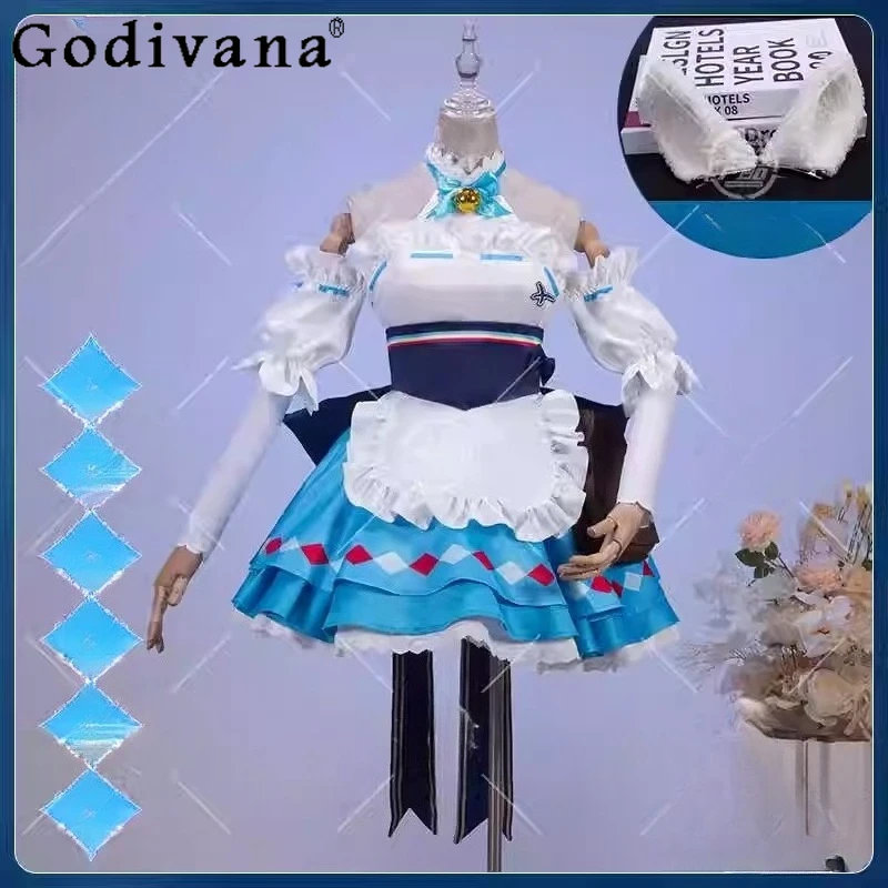 Cosplay Lovely Dress for Ladies Costume Halloween Party Outfit Women Blue White Bow Design Festival Game Full Set
Cosplay Lovely Dress for Ladies Costume Halloween Party Outfit Women Blue White Bow Design Festival Game Full Set