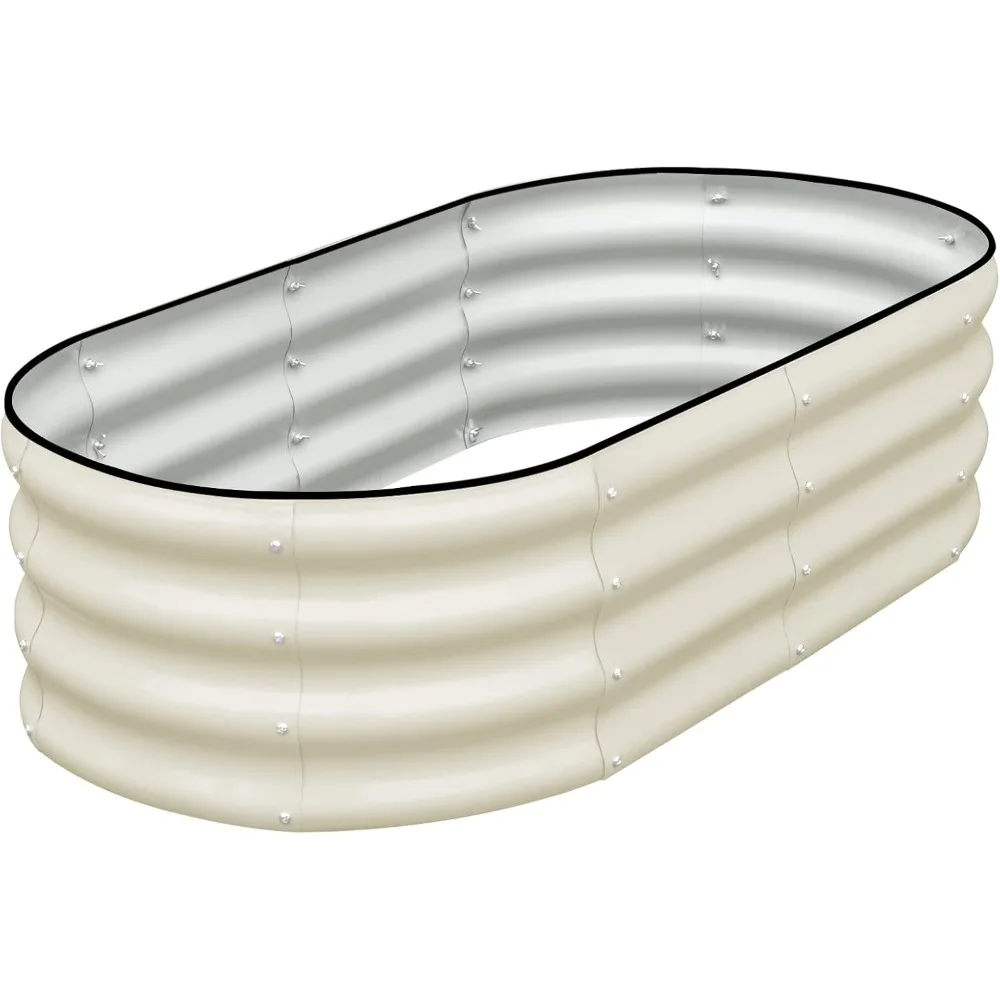 Galvanized Raised Garden Bed, 4x2x1ft Oval Metal Planter Box for Planting Outdoor Plants Vegetables
Galvanized Raised Garden Bed, 4x2x1ft Oval Metal Planter Box for Planting Outdoor Plants Vegetables