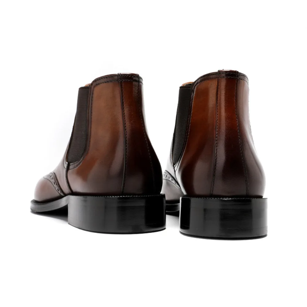 Vintage Brogue Carved Boots for Men Genuine Top Layer Cowhide British Style High Top Casual Pointed Toe Ankle Boots
Vintage Brogue Carved Boots for Men Genuine Top Layer Cowhide British Style High Top Casual Pointed Toe Ankle Boots