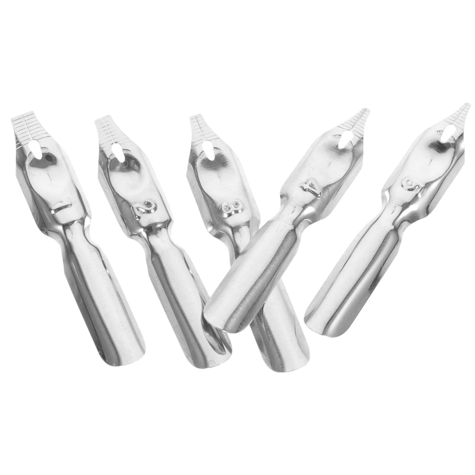 5 Pcs Steel Pen Nibs Calligraphy Dip Replacement Tips for Fountain Pens Smooth Writing Durable Practice Lettering 
5 Pcs Steel Pen Nibs Calligraphy Dip Replacement Tips for Fountain Pens Smooth Writing Durable Practice Lettering