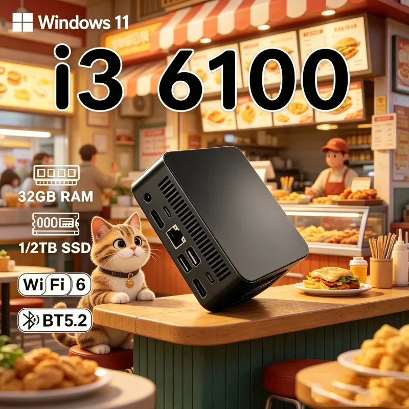 Effulgent 2026 Slimcasing MINI PC Windows 11 Pro Core I3 6100 RAM 1TB SSD WIFI 6 BT5.2 4K HD Peerless Halcyon Gaming Office
Effulgent 2026 Slimcasing MINI PC Windows 11 Pro Core I3 6100 RAM 1TB SSD WIFI 6 BT5.2 4K HD Peerless Halcyon Gaming Office