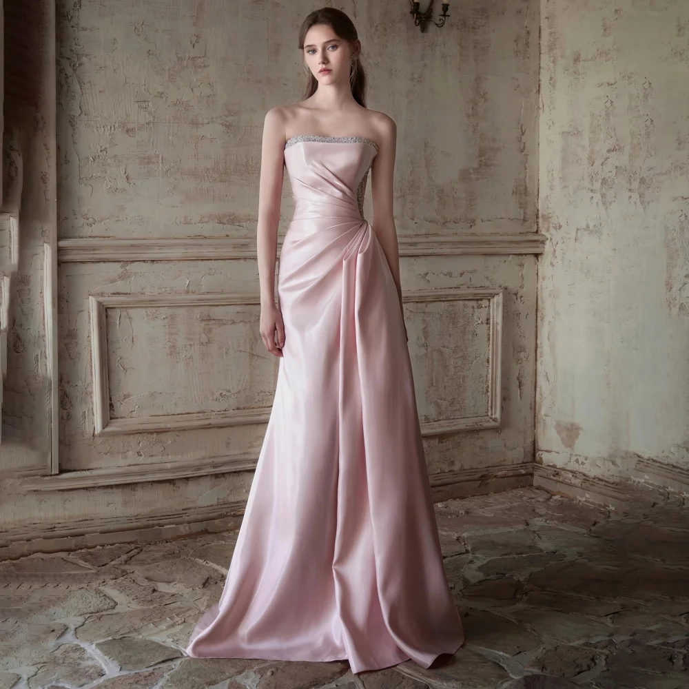 Customized Exquisite Beading Ruched Women Prom Dress Boat Neck Charming Sleeveless Floor Length Party Dress Women Evening Gown
Customized Exquisite Beading Ruched Women Prom Dress Boat Neck Charming Sleeveless Floor Length Party Dress Women Evening Gown