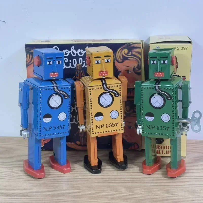 Wind up toy Metal Tin The Yellow robot Mechanical Clockwork figures Adult Collection Retro model kids birthday gift
Wind up toy Metal Tin The Yellow robot Mechanical Clockwork figures Adult Collection Retro model kids birthday gift