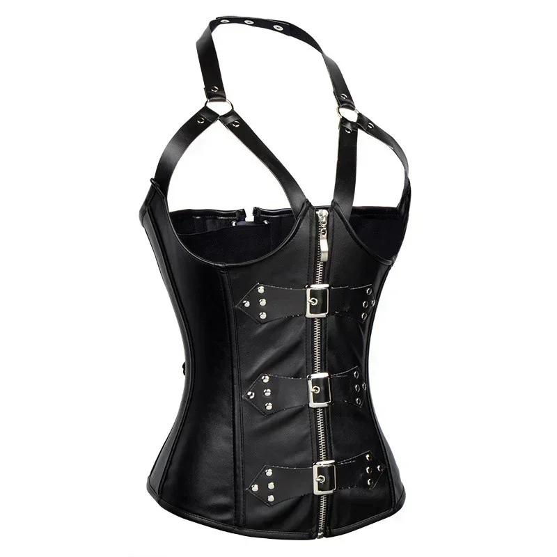 Black Steampunk Leather Corset with Garters Open Bust Zip Underbust Bustier Sexy Women Erotic Lingerie Nightwear
Black Steampunk Leather Corset with Garters Open Bust Zip Underbust Bustier Sexy Women Erotic Lingerie Nightwear