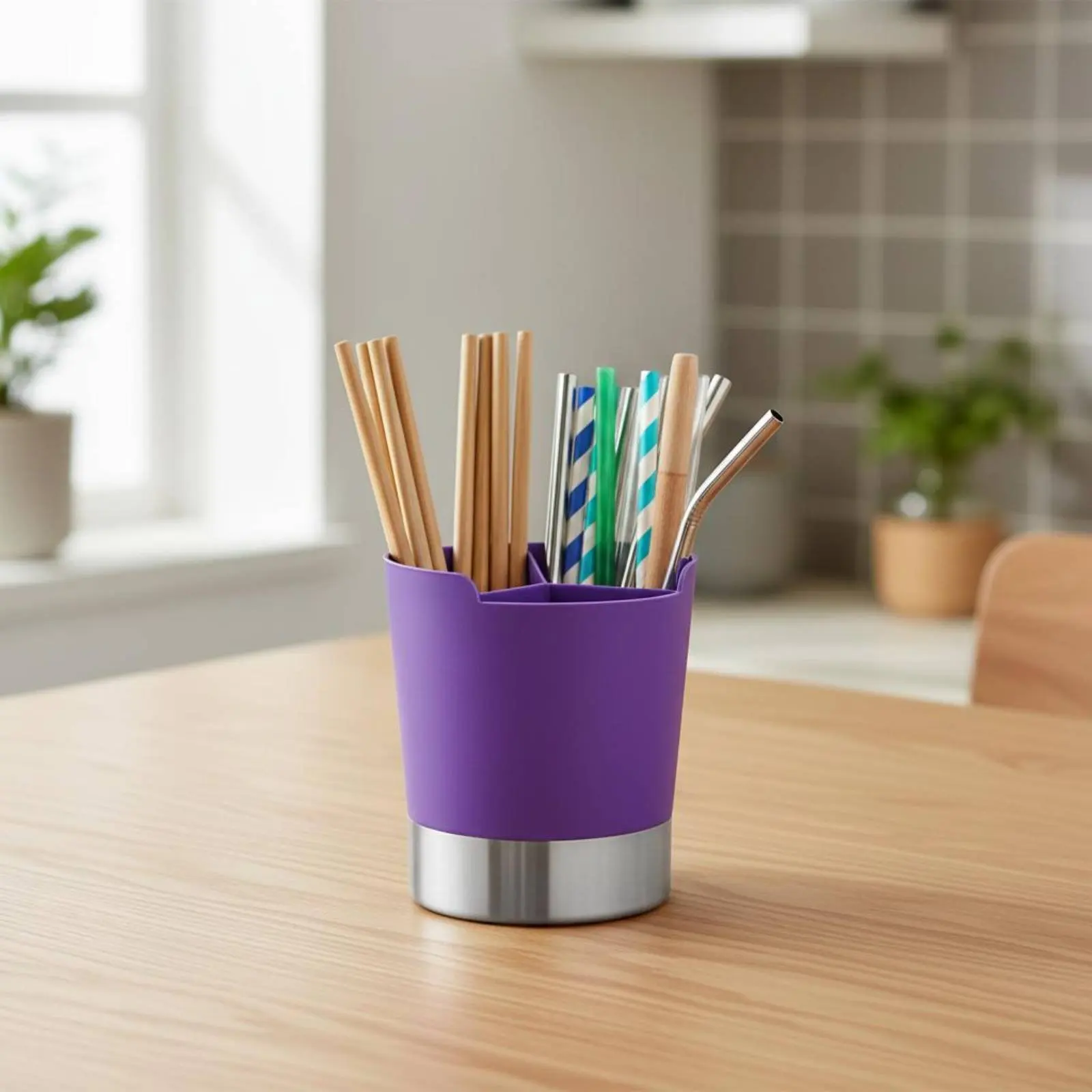 Bar Utensil Organizer Stainless Steel Countertop Straw Holder Straw Dispenser Easy Reach Cutlery Holder Long-Lasting
Bar Utensil Organizer Stainless Steel Countertop Straw Holder Straw Dispenser Easy Reach Cutlery Holder Long-Lasting
