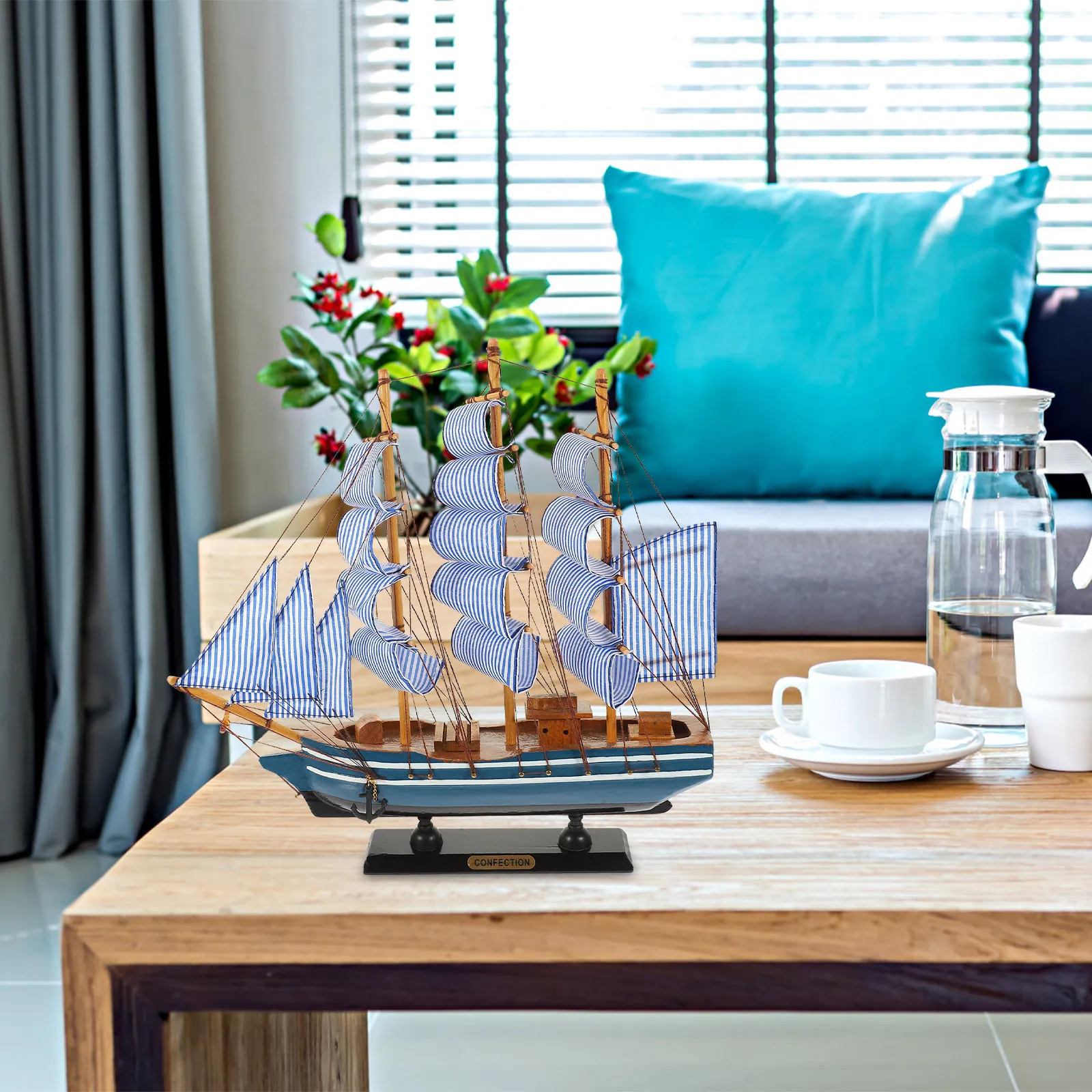 Wooden Sailboat Decoration Handcrafted Nautical Home Decor for Living Room Bedroom Office Desktop Mediterranean Theme Party
Wooden Sailboat Decoration Handcrafted Nautical Home Decor for Living Room Bedroom Office Desktop Mediterranean Theme Party