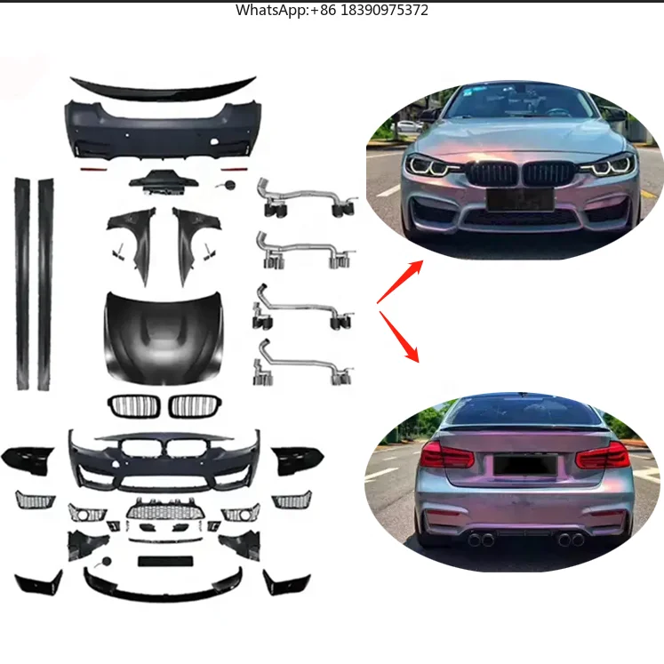 High Fitment Body Kit for F30 Modified to M3 2012-2018 Front and Rear Bumper Grille Side Skirts Exhaust Pipe Hood Fender
High Fitment Body Kit for F30 Modified to M3 2012-2018 Front and Rear Bumper Grille Side Skirts Exhaust Pipe Hood Fender