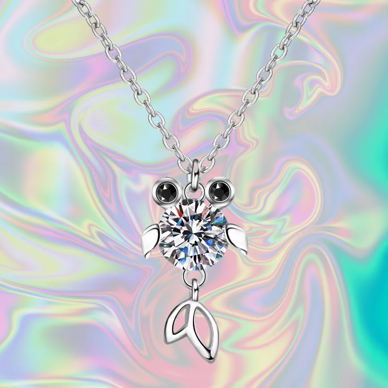 Luxury Platinum Pt950 cute fish Pendant for Women designer Moissanite Diamond Necklace birthday party Fine Jewelry girls Gift
Luxury Platinum Pt950 cute fish Pendant for Women designer Moissanite Diamond Necklace birthday party Fine Jewelry girls Gift
