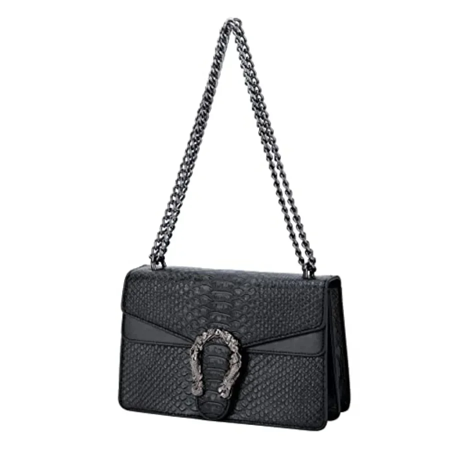 Leather Shoulder Bag Chain Purse for Women - Fashion Crossbody Bags Vintage Snake Print Underarm Bag Square Satchel Handbag
Leather Shoulder Bag Chain Purse for Women - Fashion Crossbody Bags Vintage Snake Print Underarm Bag Square Satchel Handbag