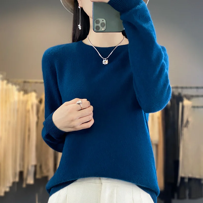 New Fashion Autumn And Winter Merino Wool Pullover Sweater Solid Color Long Sleeve Basic Thermal Top 100% Pure Wool SweaterWQ012
New Fashion Autumn And Winter Merino Wool Pullover Sweater Solid Color Long Sleeve Basic Thermal Top 100% Pure Wool SweaterWQ012