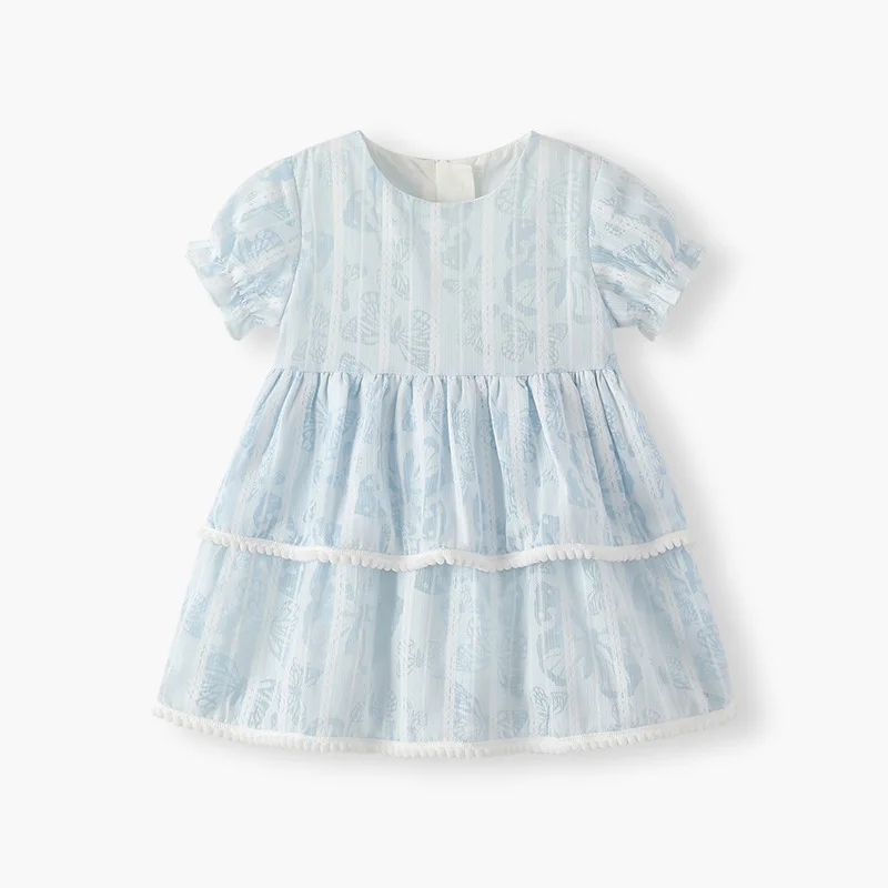 Girls' Dress 2025 Spring and Summer New Blue Splicing Short Sleeve Casual Girl Baby Outing Princess Children's Dress
Girls' Dress 2025 Spring and Summer New Blue Splicing Short Sleeve Casual Girl Baby Outing Princess Children's Dress