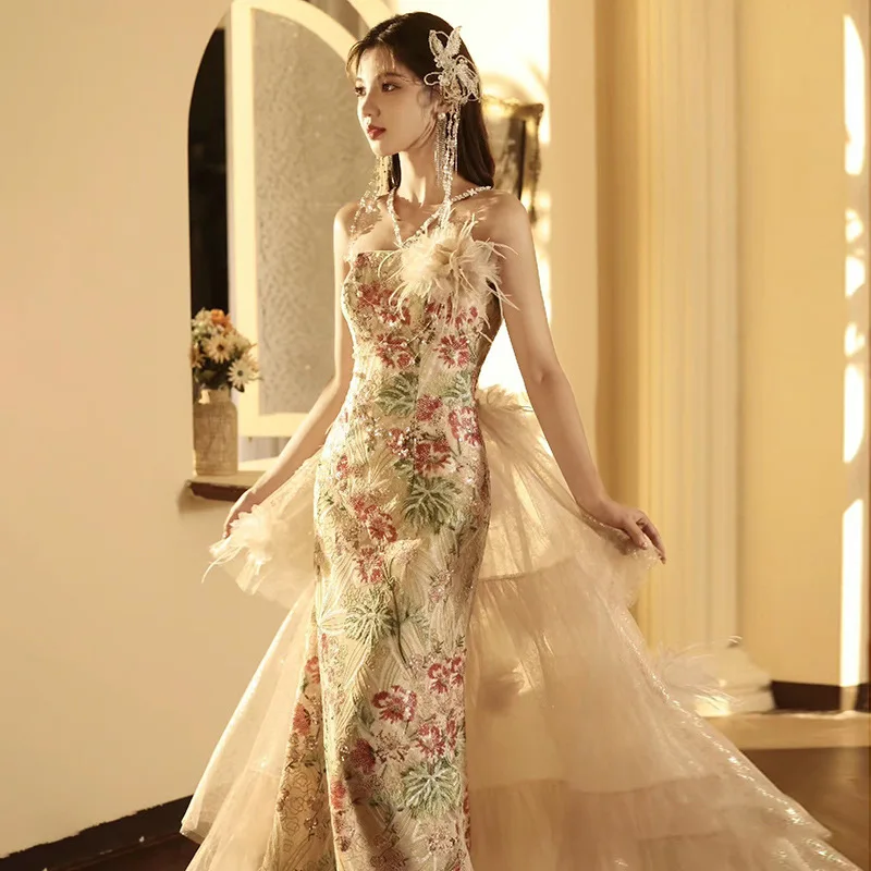 2026 New Wedding Dress Morning Gowns Studio Color Sequined Heavy Industry Toast Female Birthday Party
2026 New Wedding Dress Morning Gowns Studio Color Sequined Heavy Industry Toast Female Birthday Party