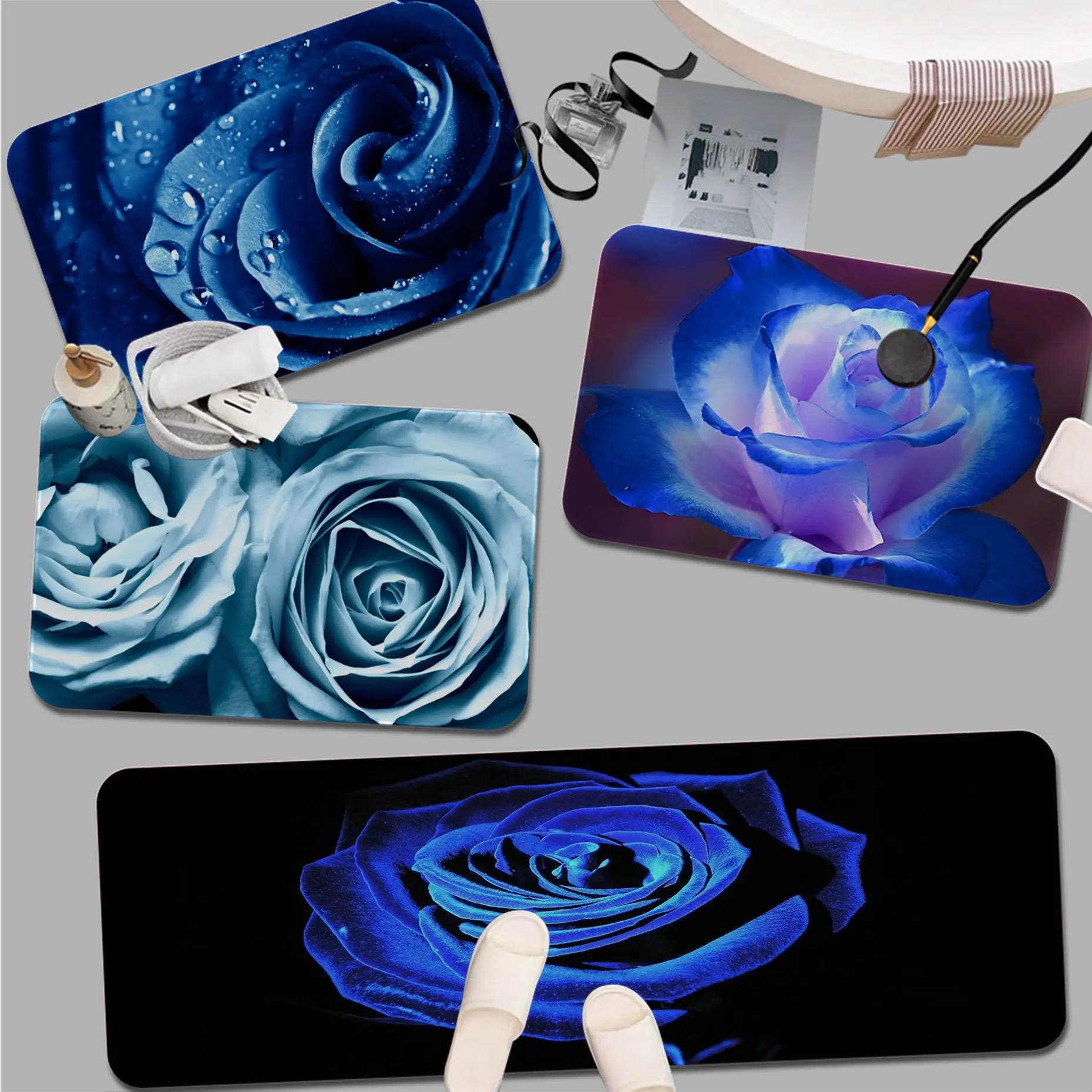 Blue Rose Flowers Long Rugs Kids Room Bedroom Decoration Balcony Anti-Slip Doormat Living Room Bedside Mats
Blue Rose Flowers Long Rugs Kids Room Bedroom Decoration Balcony Anti-Slip Doormat Living Room Bedside Mats